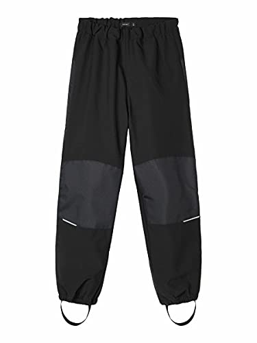 NAME IT Nknalfa Pant Solid Noos chłopięce spodnie przeciwdeszczowe, czarny, 92