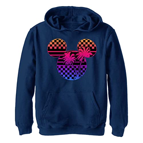 Disney Chłopięca bluza z kapturem Roadster Palm Mickey, Granatowy wrzos, S