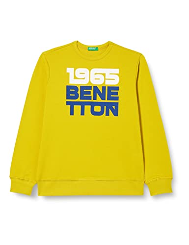 United Colors of Benetton Chłopięca bluza z długim rękawem z okrągłym dekoltem, musztardowy żółty 26b, 120