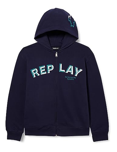 Replay Bluza chłopięca z kapturem, 882 Deep Blue, 10 Lat