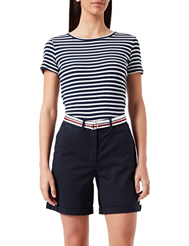 Tommy Hilfiger Damskie spodnie bawełniane Tencel Chino Rw Short, Desert Sky, 32