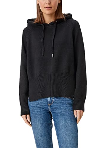 s.Oliver Sweter damski z długim rękawem, czarny, S