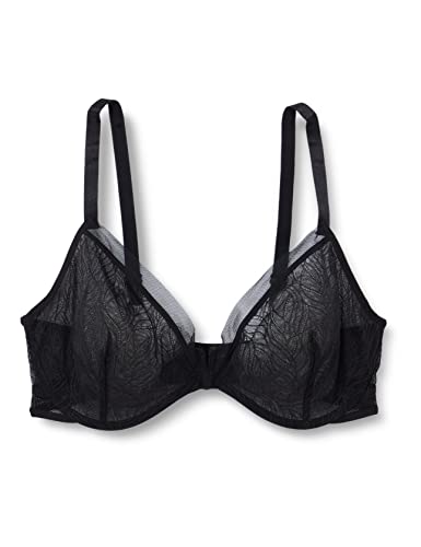 Billet Doux Klasyczny biustonosz damski, z fiszbinami, czarny, 85C