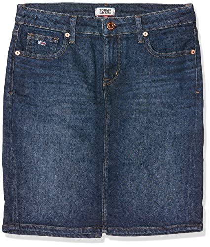 Tommy Hilfiger Regularny Denim Skirt Acdk Sukienka Damska, (Denim 1bj), Taglia unica (Taglia Produttore: NI34)