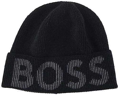 BOSS Czapka męska Lamico Beanie, czarny (Black1), jeden rozmiar