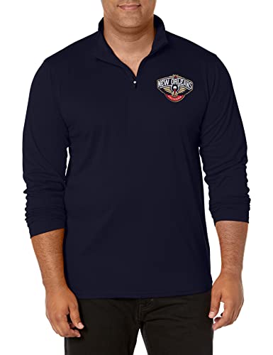 Ultra Game Męska koszulka męska Quarter Zip Poly Knit Long Sleeve NBA, zamek błyskawiczny na ćwierć zamek błyskawiczny, koszulka z długim rękawem, kolor zespołu