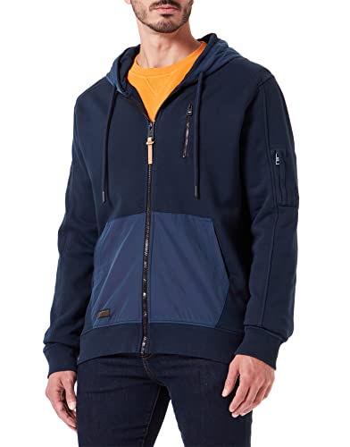camel active Męski kardigan 409401/7w12, niebieski (Night Blue), 3XL