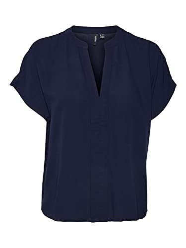 VERO MODA Women's VMCECILIA SS WVN GA Top, Navy Blazer, L, granatowy blezer, L
