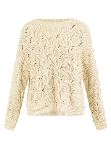 ApartFashion Damski sweter oversize, kremowy, normalny