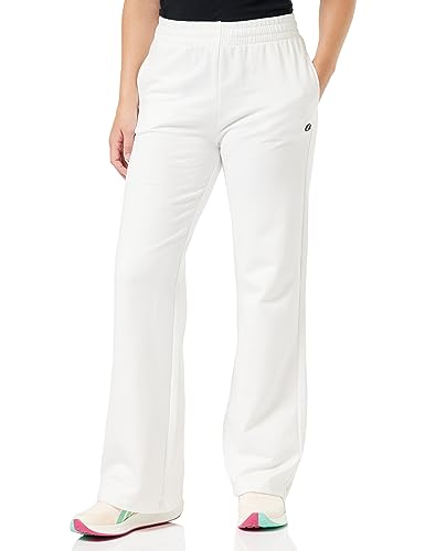 Champion Legacy American Classics W-Light Stretch Fleece High-Waist Wide Leg Spodnie Kombinezon Damskie, Off White, M
