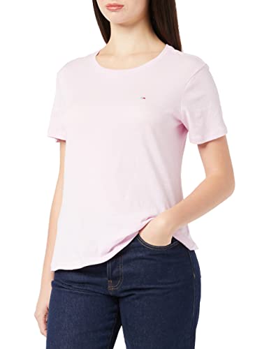 Tommy Jeans Damska kamizelka z miękkiego dżerseju z okrągłym dekoltem, Francuska orchidea, XXS