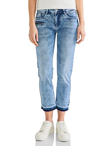 Street One Damskie spodnie jeansowe Loose, Authentic Blue Random Wash, 25W / 26L