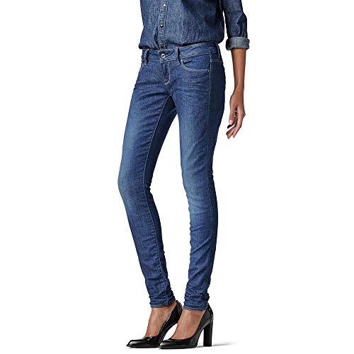 G-STAR RAW Dżinsy damskie 3301 Low Waist Super Skinny, niebieski (Dk Aged 7047-89), 24W x 32L