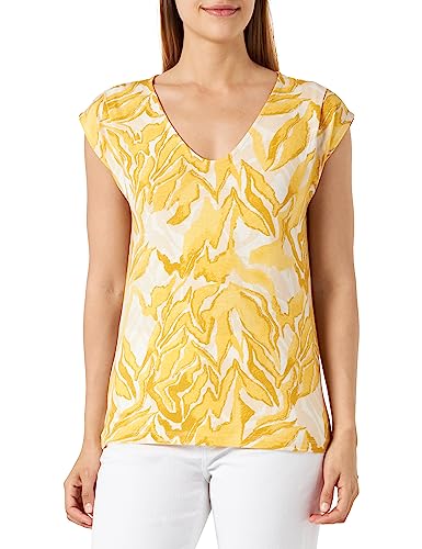 Taifun T-shirt damski, Złoty Cumin we wzory, 46