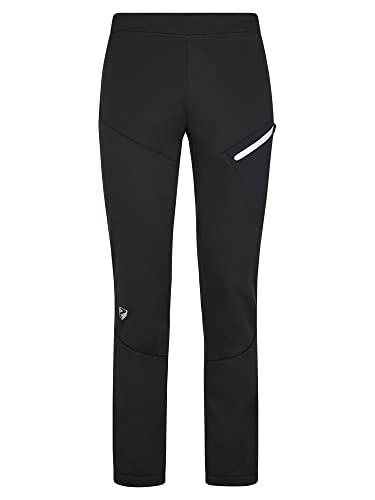 Ziener Damskie spodnie softshellowe NABELLE | wiatroszczelny przód, elastyczny tył, czarno-biały, rozmiar 46