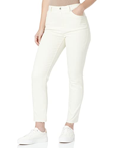 VERO MODA Damskie spodnie dżinsowe VMBRENDA HR Straight ANK Cut Color Cloud Dancer, 25/32