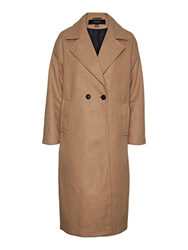 VERO MODA Vmspencer Long Coat Noos płaszcz damski, Tigers Eye/Szczegóły: melanż, L