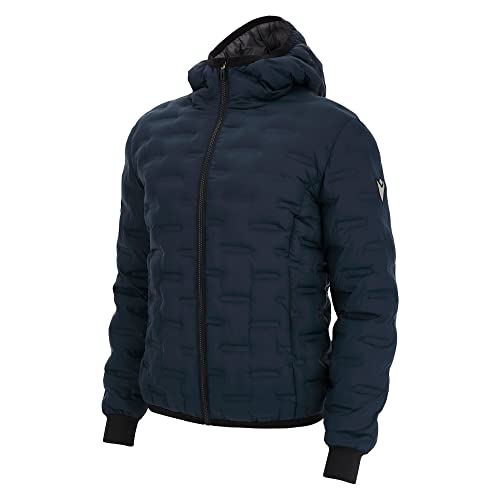 Macron Męska kurtka Athleisure Fcc Zermatt Hd z kapturem wyściełana kurtka Deep Blue Man, M, NIEBIESKI, M