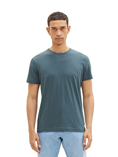TOM TAILOR Męski T-shirt 1038664, 32506-Dusty Dark Teal, XXL, 32506-dusty Dark Teal, XXL