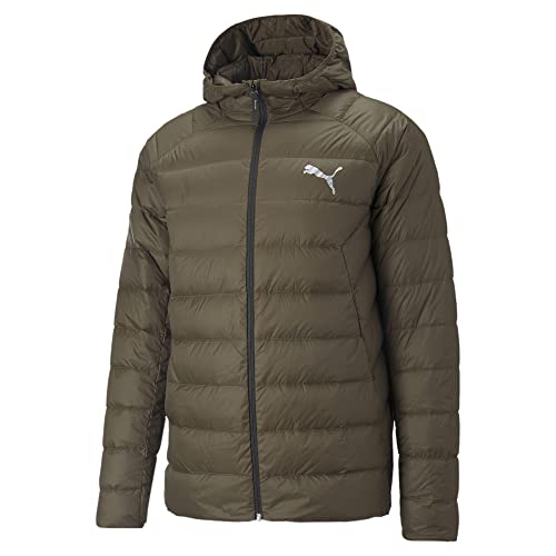 PUMA Męska kurtka puchowa Packlite z kapturem, Głęboka oliwka, M