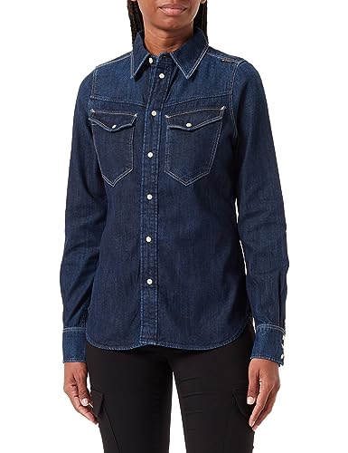 G-STAR RAW Damska koszula Slim Denim Wmn, Niebieski (Worn in Deep Sea D23682-d252-g133), XS