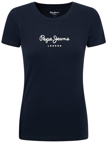 Pepe Jeans Koszulka damska New Virginia Ss N, Niebieski (Dulwich), L
