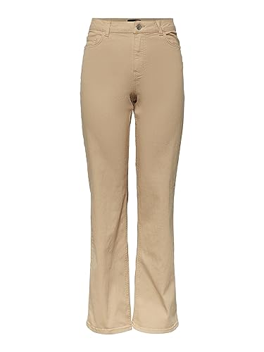 PIECES Pcpeggy Hw Wide Pant Colour Noos Bc spodnie damskie, Irish Cream, L