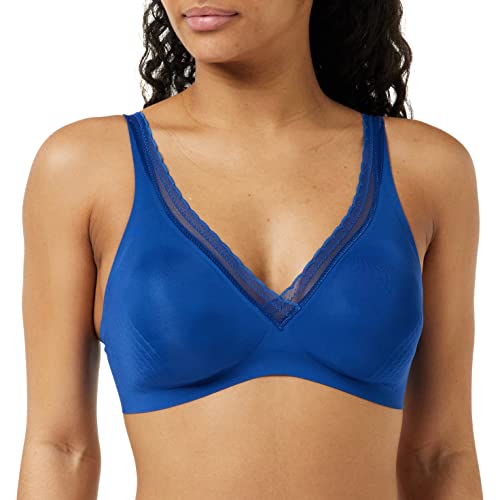 Sloggi Body Adapt Twist T-Shirt Bra wyściełany biustonosz, niebieski szafir, L Plus