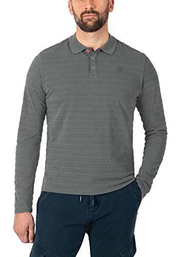 Timezone Męska koszula polo Tonal Stripe z długim rękawem, deep Olive, M