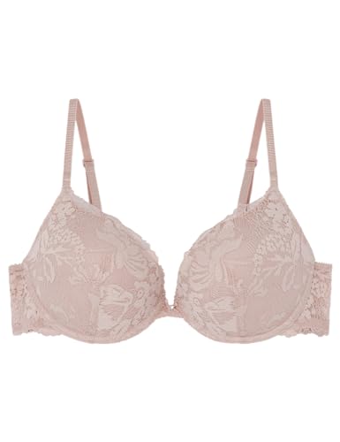 Gorgeous Biustonosz Push up Koronka Różowy, Różowy, 95B
