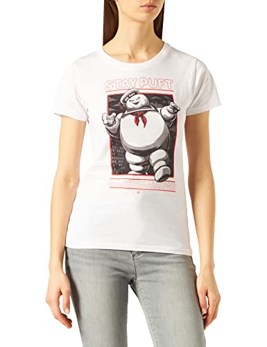 bawełniany podział t-shirt damski, biały, S