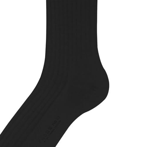 FALKE Mężczyźni Podkolanówki No. 13 M KH Najlepsza Bawełna długie jednokolorowe 1 Para, Czarny (Black 3000), 43-44