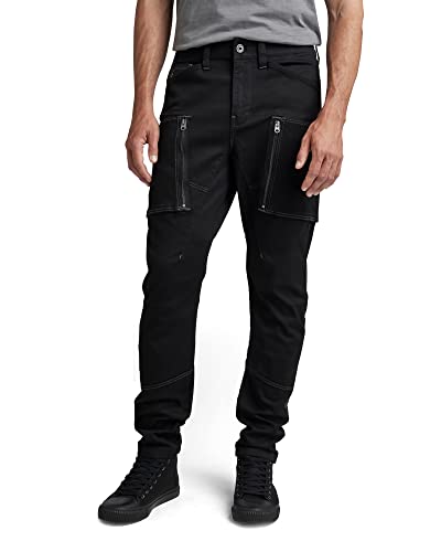 G-STAR RAW Spodnie męskie Zip Pkt 3D Skinny Cargo, Czarny (Dk Black C105-6484), 32W / 30L