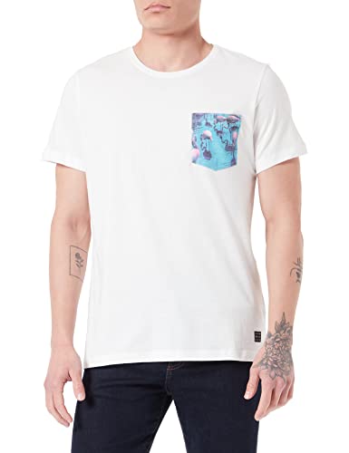 Blend Męski T-shirt, 110602/Snow biały, XL