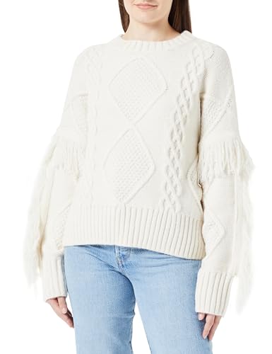 ZITHA Damski sweter z dzianiny 19025292-ZI01, wełniany biały, XL/XXL, biały (wollweiss), XL-XXL