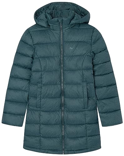 Pepe Jeans Simone Long Jacket dla dziewczynek, Zielony (Regent Green), 10 lat