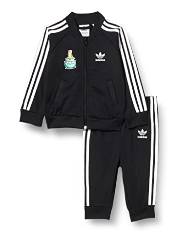 adidas Unisex Baby SST Set Tracksuit, czarny, 6-9 miesi?cy