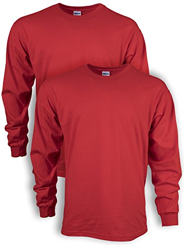 Gildan T-shirt męski (2 sztuki), Czerwony (2-pak), XL