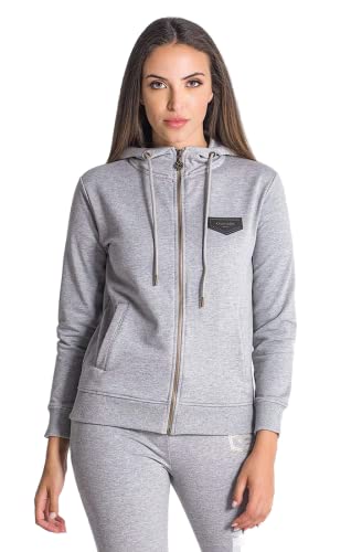 Gianni Kavanagh Grey Melange Core Hoodie Jacket Damska bluza z kapturem, Mieszany szary, M