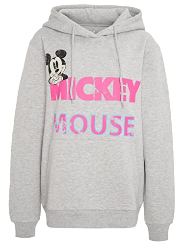 Disney Myszka Miki Szara Damska bluza z kapturem firmy Recovered, wielobarwny, M