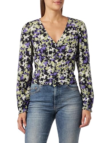 TOM TAILOR Denim Bluzka damska, 32418 – Lilac Green Flower Print, XXL