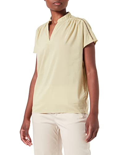 TOM TAILOR Damski Bluzka Basic 1031260, 28725 - Light Moderate Olive, 34