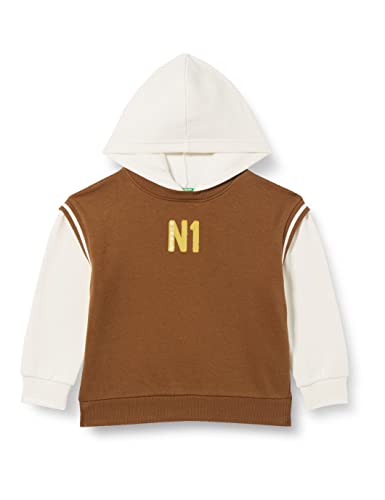 United Colors of Benetton Chłopięca bluza z kapturem z długim rękawem, braun e09, 160