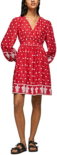 Pepe Jeans Sukienka damska batia, Czerwony (Studio Red), L