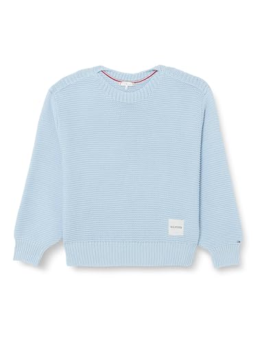 Tommy Hilfiger Damski sweter z naszywką z teksturą Łódka-NK, Breezy Blue, M