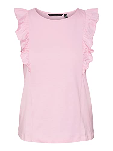 VERO MODA Damski top VMEMILY SL Frill JRS, cukierki, XS, cukierek, XS