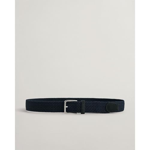 GANT Męski elastyczny pasek pleciony, Evening Blue, Standard, niebieski (Evening Blue), jeden rozmiar