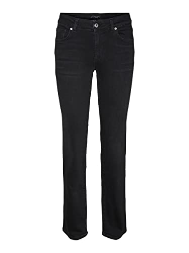 VERO MODA Dżinsy damskie, czarny denim, 29W / 34L