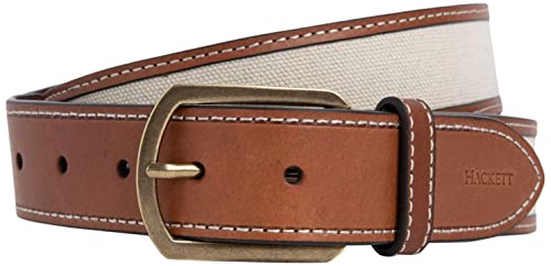 Hackett London Męski pasek do łóżeczka dziecięcego Lthr, Beżowy/jasnobrązowy, 30