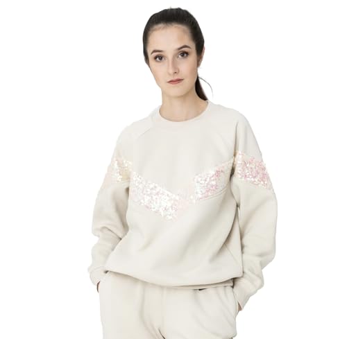 Angelika Jozefczyk Damska bluza Pistachio z cekinami, pistacjowy, XL